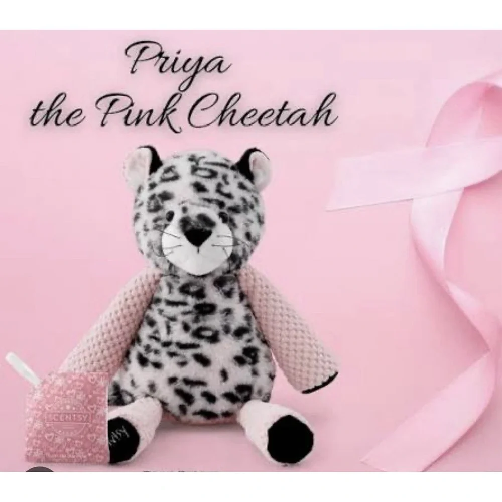 Priya The Pink Cheetah Scentsy Buddy Plush Retired, Turn Up Pink Scent Pack NEW